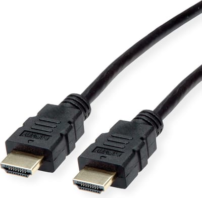 ROLINE HDMI High Speed kabel met Ethernet, TPE, zwart, 1 m