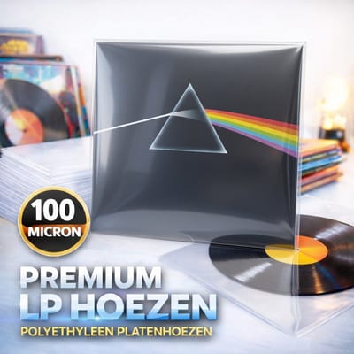50 Single & dubbel LP Hoezen mat, dikte 100 micron (GOEDE KWALITEIT! 0.10mm dik) - LP hoes, buitenhoezen, sleeve, sleeves, beschermhoes, beschermhoezen, platenhoezen, buiten, transparant, plastic, maxi-singles, lps vinyl platen, 12", 12 inch