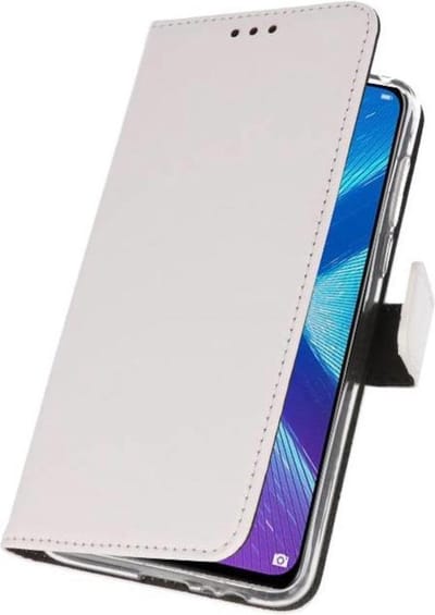 Booktype Telefoonhoesjes - Bookcase Hoesje - Wallet Case - Geschikt voor Huawei Honor 8X - Wit