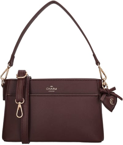 Charm London Cambridge Schoudertas - Crossbody - Tas - Schouderband - Bordeaux rood