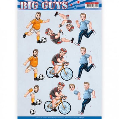 Sports - Big Guys 3D-Knipvel Yvonne Creations 1 stuks