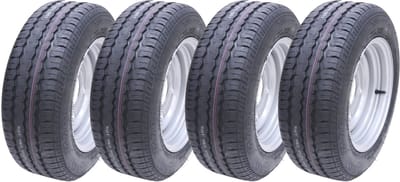 185/60 R12c Aanhangwagenwielen, 5 bouten, 6,5 inch PCD, Brian James Ifor Williams (set van 4)