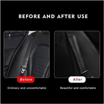 Veiligheidsgordel Pads - Gordelhoezen Schouder - Comfortabel Rijden - Zachte Vulling Ademend - 2 stuks - Zwart