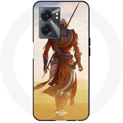 Achterkant van de Realme V23 Assassin's Creed-soldaat