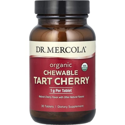 Dr. Mercola, Biologische Kauwbare Zure Kers, 1g, 30 tabletten