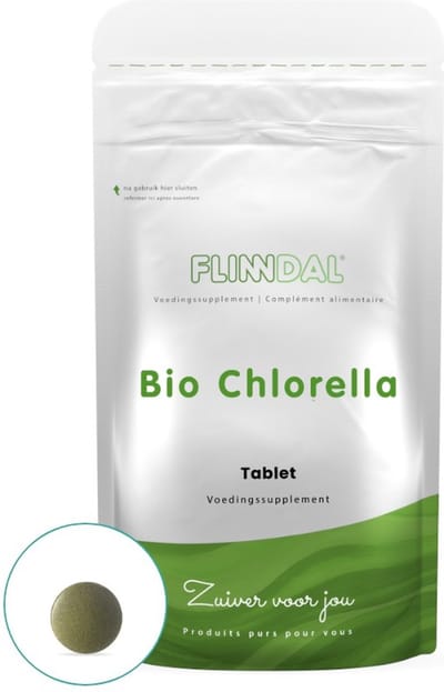 Flinndal Chlorella Tabletten - Ondersteunt Lever, Nieren en Galblaas - 90 Tabletten