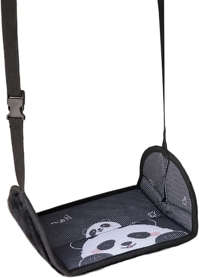 Voethangmat Auto - Reis Beensteun - Comfortabel Reizen - Verstelbaar Ontwerp - 46 x 24.5 cm - Zwart