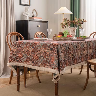 Katoen Linnen Tafelkleed voor Rechthoekige Tafels, Kreukvrij Wasbaar Tafelkleed Eettafelhoes voor Keuken en Buitengebruik 140x140cm