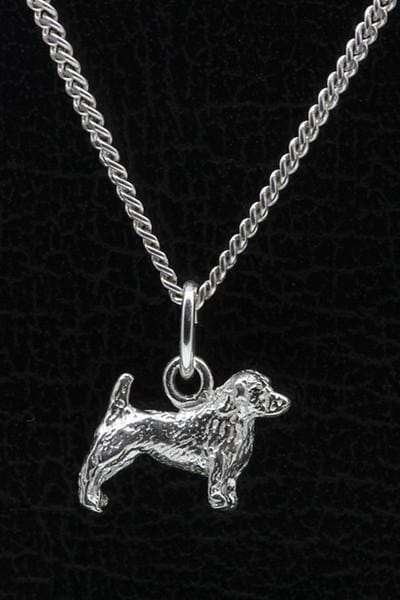 Zilveren Glen of imaal terrier ketting hanger - klein
