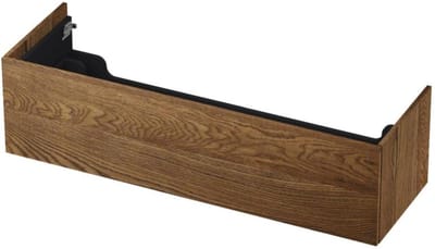INK - Onderkast 1 Lade Push 2 Open Bestaande Uit - 1400x450x376 Mm - Massief Eiken Chocolate