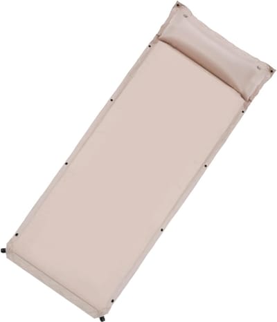 Opblaasbaar Campingmatras - Slaapmat Kamperen - Outdoor Reizen - Automatische Opblaastechnologie - 190 x 66 cm - Metaalkleur