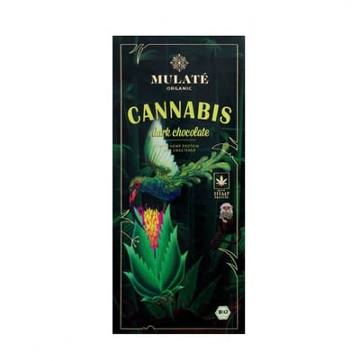 Mulate - Cannabis Chocolade met Hennep Proteïnen - Puur - suikervrij - 100% biologisch - organic