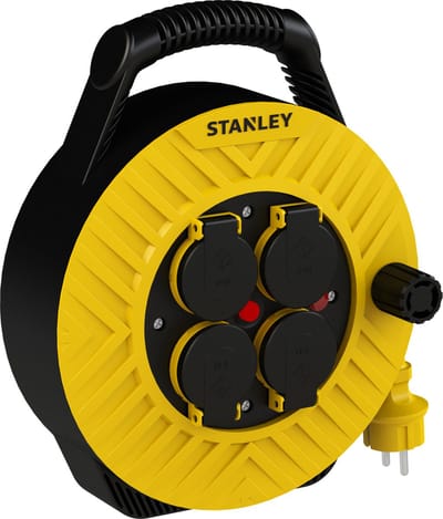 Stanley kabelhaspel, stroomhaspel 15 meter H05VV - F 3 x 1.5 mm