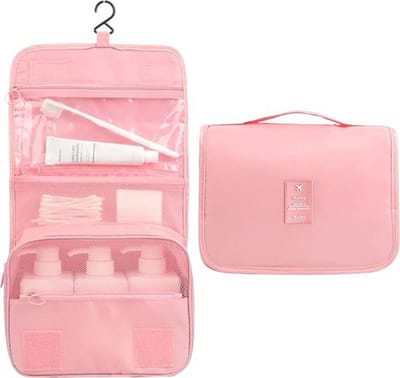 Knaak Toilettas - Roze - Met Haak - Ophangbaar - Reis Toilettas - Waterdicht - Travel Organizer