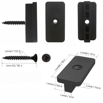 Bevestigingsclips Dek - Verborgen Clips - Terras Maken - Onzichtbare Montage - 500 Stuks - Zwart