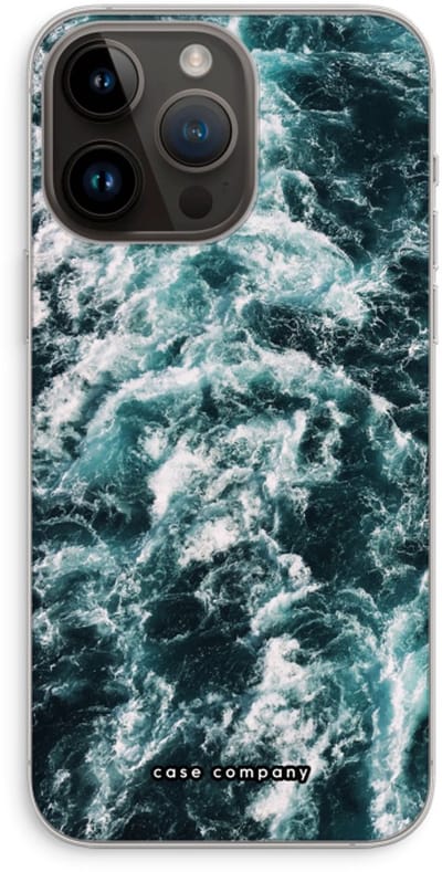 Case Company® - Hoesje geschikt voor iPhone 14 Pro Max hoesje - Zee golf - Soft Cover Telefoonhoesje - Bescherming aan alle Kanten en Schermrand