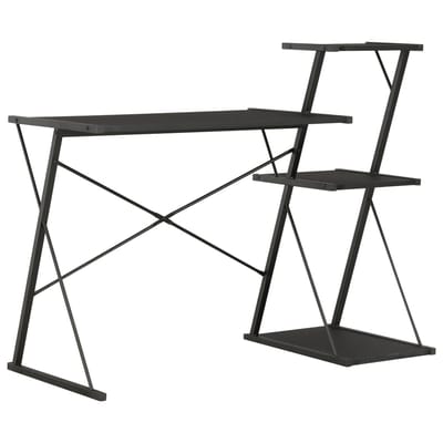 vidaXL - Bureau - met - schap - 116x50x93 - cm - zwart