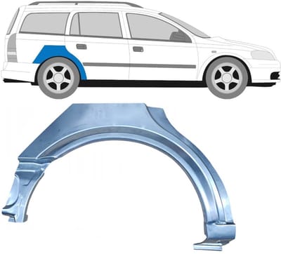 Reparatiepaneel achterspatbord voor Opel Astra G 1998-2009 / Rechts / COMBI