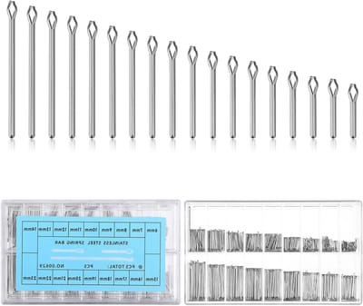 360 Pcs Watch Band Splint Set - RVS Veerstangen, Horloge Reparatie Tools, Assortiment voor Horlogeband Links, Inclusief Splint Hout en 18 Maten (6mm)