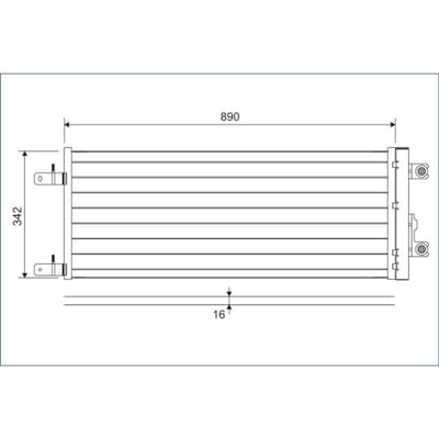 Condensator, airconditioning VALEO 815125