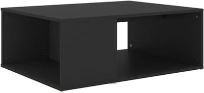 Koffietafel - Salontafel - Woonkamer Inrichten - Twee Opbergplanken - 90x67x33 cm - Zwart