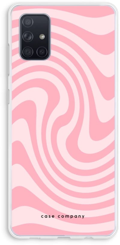 Case Company® - Hoesje geschikt voor Samsung Galaxy A71 hoesje - Swirl Roos - Soft Cover Telefoonhoesje - Bescherming aan alle Kanten en Schermrand