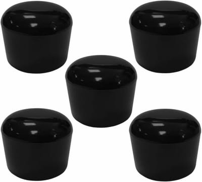 Ronde Kunststof Eindkappen voor Buis, Zwart, 35 mm, Set van 5