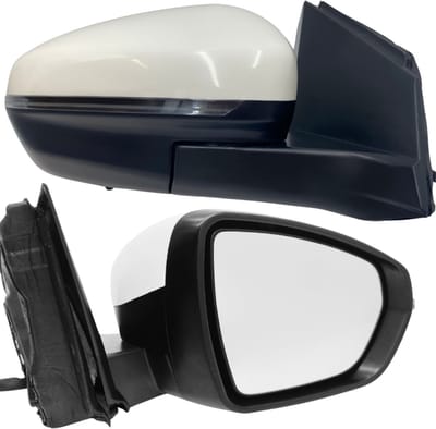 BILMAX Rechter Buitenspiegel Vervanging voor Peugeot 3008 / 5008 | Citroën C5 Aircross 2017–2024, Elektrisch Verstelbaar, Verwarmd, Met Richtingaanwijzer, Met Temperatuursensor, Wit, 8-Pins (Passagierszijde)