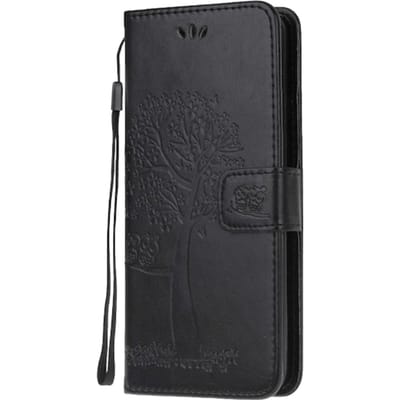 Comfycase Samsung Galaxy S20 Bookcase Hoesje Uiltjes Zwart