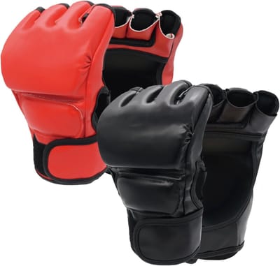 2 Paar Bokshandschoenen – Schokdempend Leer voor Kickboksen, Sparring en MMA – Voor Beginners en Professionals