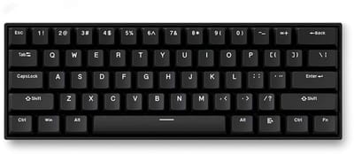 MCHOSE Ace60 Pro Zwart 60% Hall Effect Ice Blue Magnetische Switch 8K Hz RGB Hotswap Mechanisch Gaming Toetsenbord (Ace60-3A)
