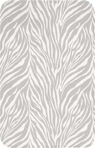 WC mat 50x80 cm - Antislip - Zebra - Motief - Grijs - Toiletmat - Vloermat - Douchemat - Toilet tapijt - Toiletmatten