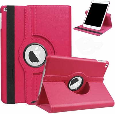 Hoes geschikt voor iPad 2021 / 2020 / 2019 (9e/8e/7e Generatie / 10.2 inch) 10.2 360° draaibare Hoes - Pink