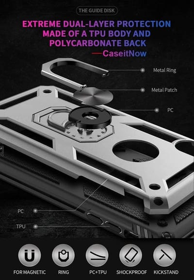 Ring Armor hoesje Geschikt voor iPhone XS Max - Zilver - Draaibare standaard - Magneet - ZT Accessoires