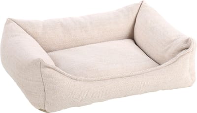 Orthopedische hondenmand – orthopedisch hondenbed – Premium Line – Pure luxe hondenbed 65 x 50 x 20 cm – Extra memory foam voor maximaal comfort – Flamingo Baldar Mand Beige