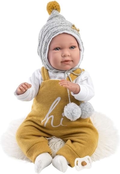 Realistische Babypop Newborn Beige 42 cm met Accessoires