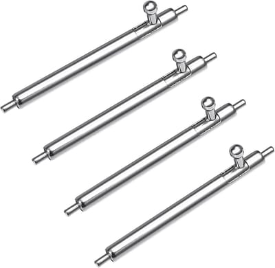 4 Packs Snelle Ontgrendelingsveerstangen, Vervangpennen voor Armbanden, RVS, 14-24 mm, Ideaal voor Horloges en Sieraden
