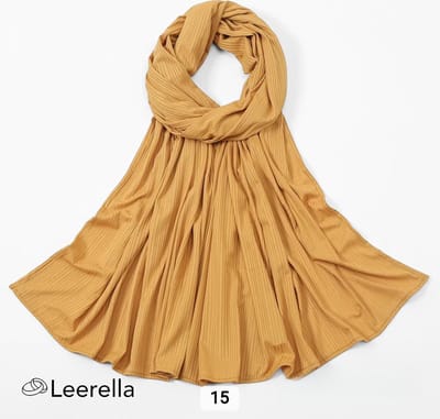 Leerella Oogverblindende Dames Sjaals – Hijab Honinggeel CLR15- Monochrome Strepen in Nieuwe Mode 170x70cm: Een Perfect Moederdag, Verjaardag of Valentijnsdag Cadeau - Beschikbaar in 15 Prachtige Kleuren!