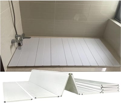 Badkuip lade - Bad deksel - Ontspannen badderen - Opvouwbaar en isolerend - 06 cm dikte - Wit