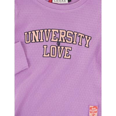 LOOXS Little Meisjes T-Shirtseizoen - Maat 92 in de kleur Lila van 100% Cotton - 2601-7412-610