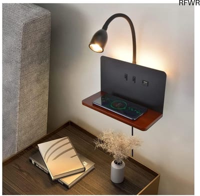 Wandlamp Binnen met Snoer - Wandlamp met Stekker voor Binnen - met Dimbare Schakelaar - Industrieel en Vintage - Slaapkamer Bedlampje - LED verlichting