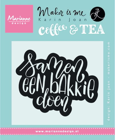 Marianne Design Stempel Quote - Samen een bakkie doen (Nederlands) KJ1706 9.0x11.0cm