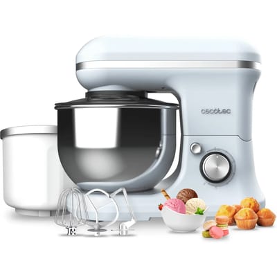 Cecotec - Mixer Merengue 5L 1200, Lichtblauw, Draaiknop, 1200 W, 220-240 V, 50-60 Hz