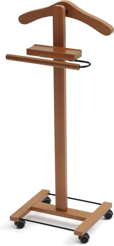 Arredamenti Italia 105 JUNIOR - Kledingstandaard in Hout - Dressboy -Kleur Bruin - ARIT - Il cuore del legno