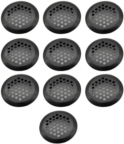 Dailygoods- Ventilatiegat Rond 35 mm - 10 Stuks - Roestvrij Staal - Ventilatierooster - Vochtbestendig - Ademend - Geurbestendig