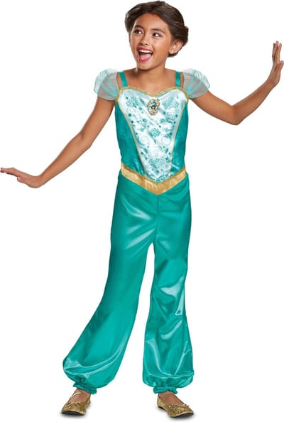 DISNEY Prinses - ALADDIN, Jasmine jurk Classic, Maat M (7-8 jaar), Meisjes