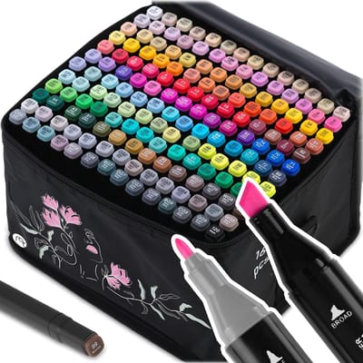 Alcohol Markers - Markerset - Multicolor - Dubbelzijdige Stiften - Sneldrogende Inkt - Voor Kunstenaars en Hobbyisten