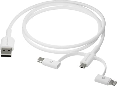 dbramante1928 CBX3A3WH7176 USB-kabel 1 m USB A USB C/Micro USB-A/Lightning Wit