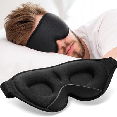 ApexArte® Oogmasker Slaap - Slaapmasker Vrouwen & Mannen - Extra Zacht - Zwart