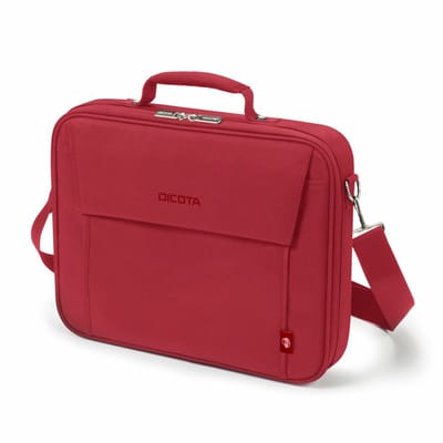 DICOTA Eco Multi BASE 15-17.3 inch Red – Laptop Aktetas 17.3 inch – Gerecycled Polyester – Rood